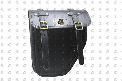 Leather Side Bag Black for Royal Enfield Old Classic & Bullet 350/500