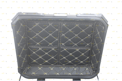 Silver Aluminum Luggage Top Box With Pads 45 LTR Compatible With Universal Motorcycle