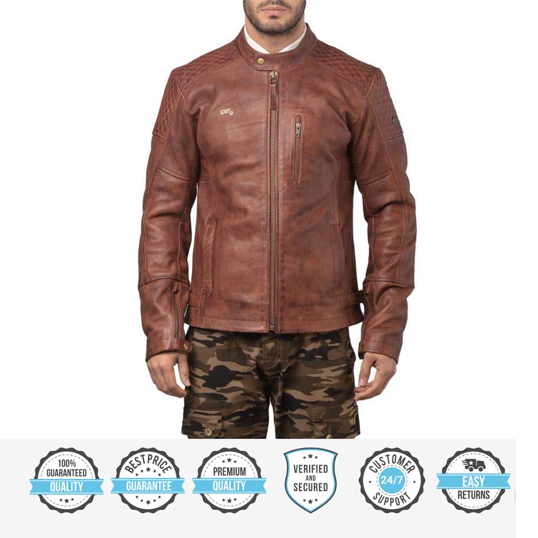 ROYAL ENFIELD SPIRIT MEN'S JACKET BROWN