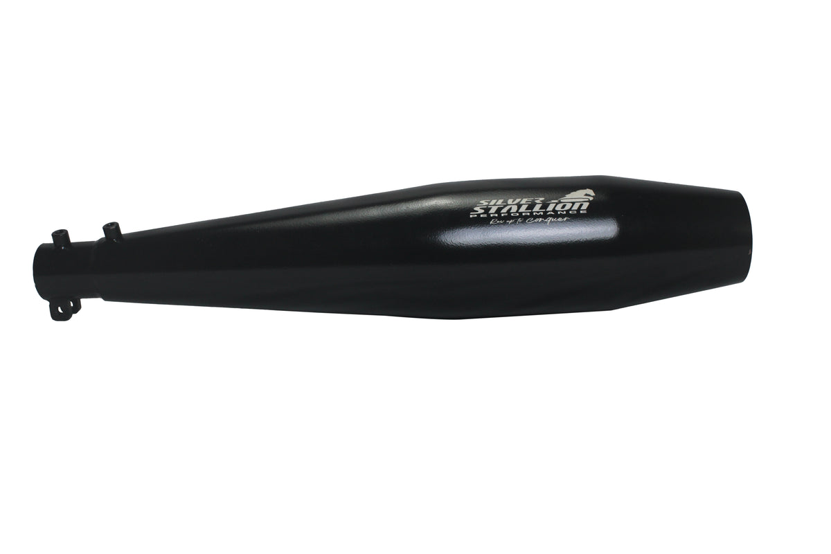 Silver Stallion Performance Silencer Exhaust Gloss Black For Interceptor & Continental GT 650 Twins