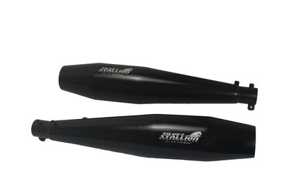Silver Stallion Performance Silencer Exhaust Gloss Black For Interceptor & Continental GT 650 Twins