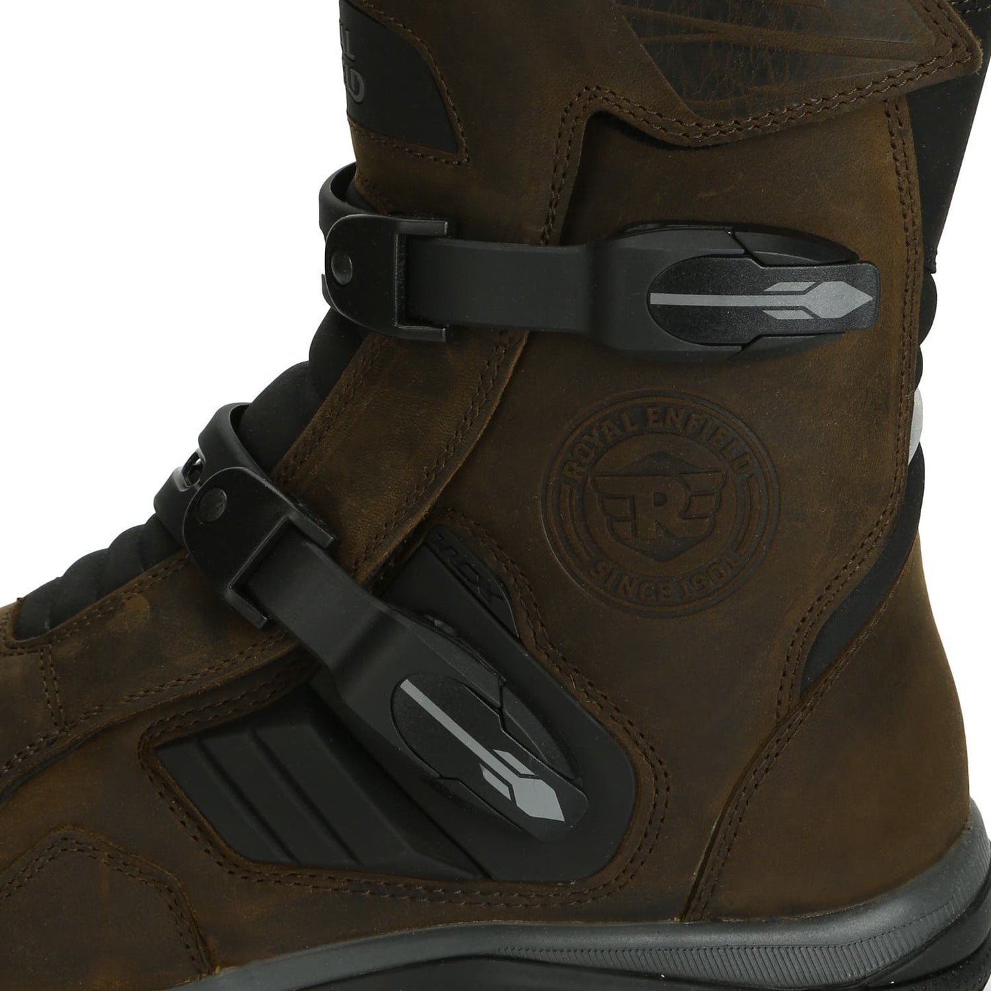 ROYAL ENFIELD STELVIO MID RISE WP RIDING BOOTS BROWN