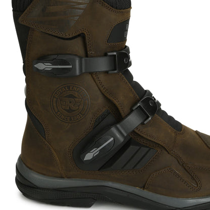 ROYAL ENFIELD STELVIO MID RISE WP RIDING BOOTS BROWN