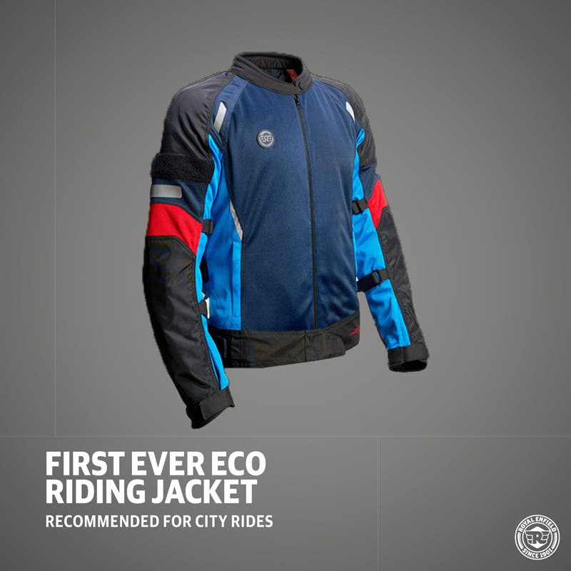 ROYAL ENFIELD STREETWIND ECO FRIENDLY RIDING JACKET BLUE