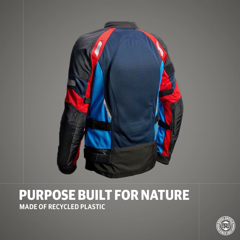 ROYAL ENFIELD STREETWIND ECO FRIENDLY RIDING JACKET BLUE