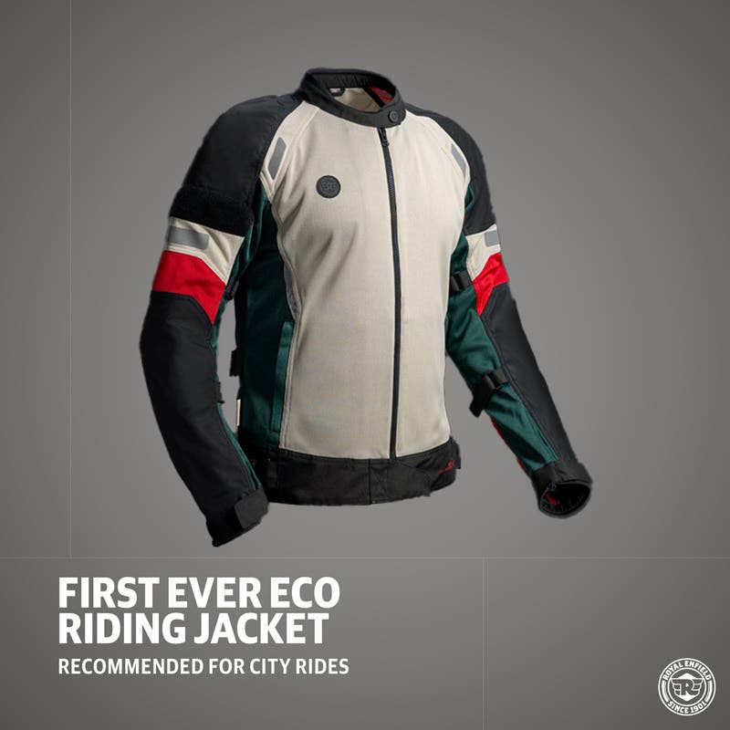 ROYAL ENFIELD STREETWIND ECO FRIENDLY RIDING JACKET OFF WHITE