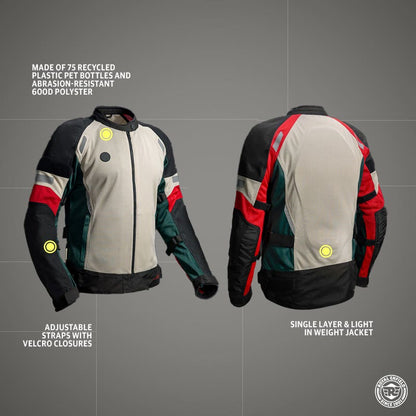 ROYAL ENFIELD STREETWIND ECO FRIENDLY RIDING JACKET OFF WHITE