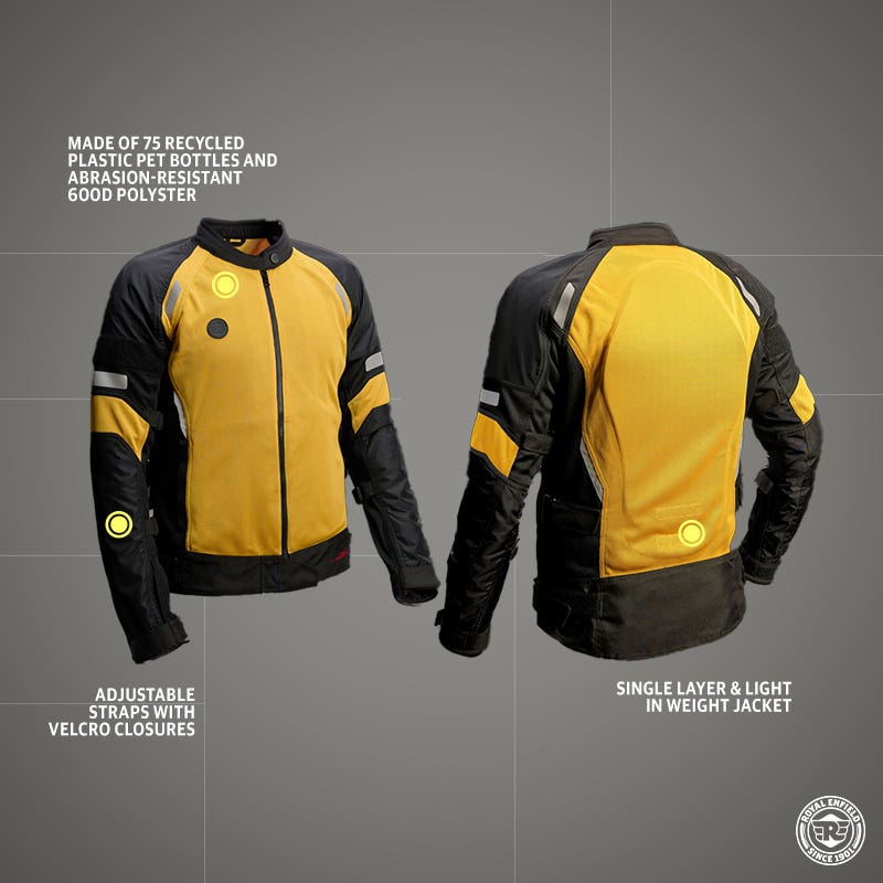 ROYAL ENFIELD STREETWIND ECO FRIENDLY RIDING JACKET YELLOW
