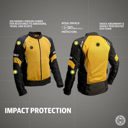 ROYAL ENFIELD STREETWIND ECO FRIENDLY RIDING JACKET YELLOW
