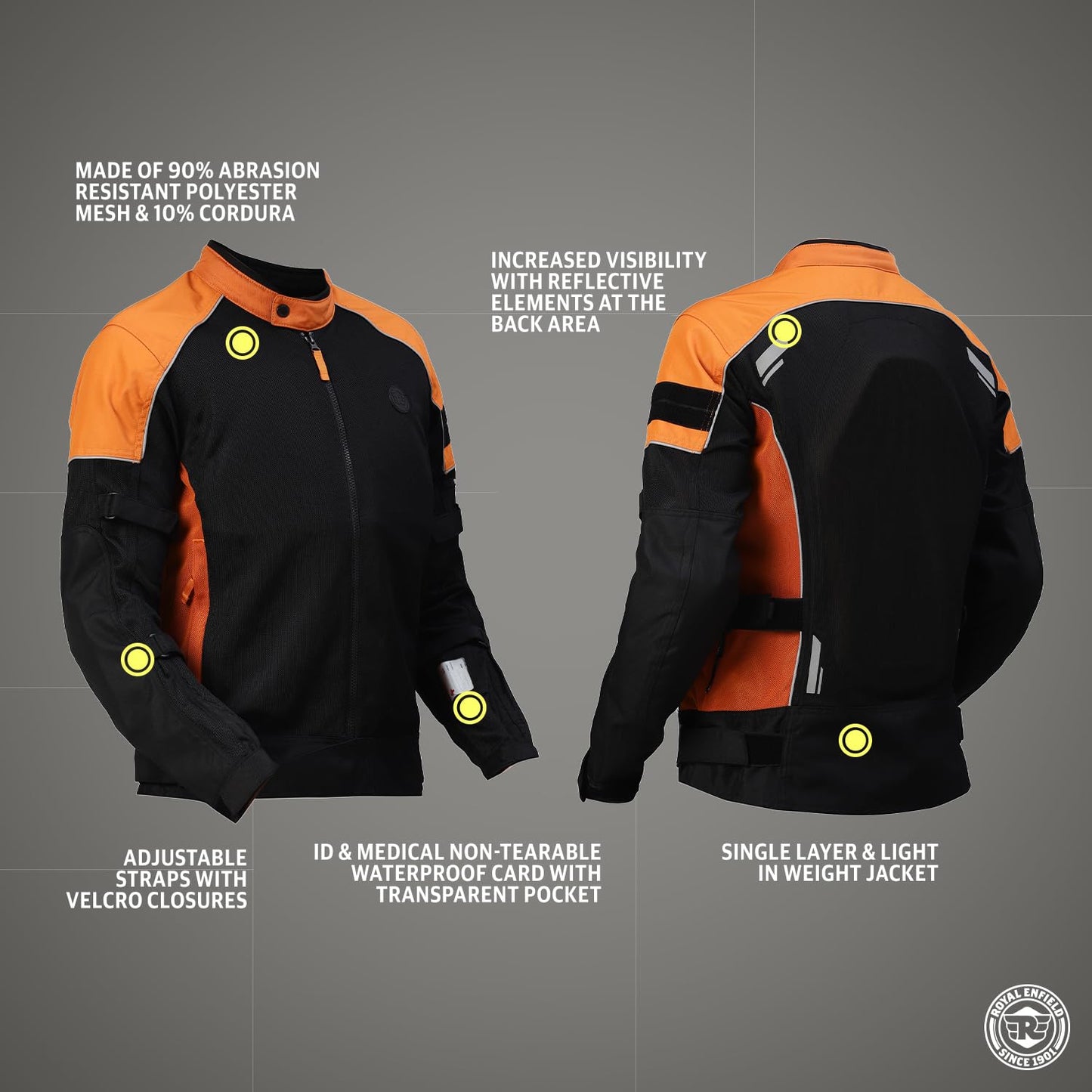 Royal Enfield Streetwind Pro Riding Jacket Orange