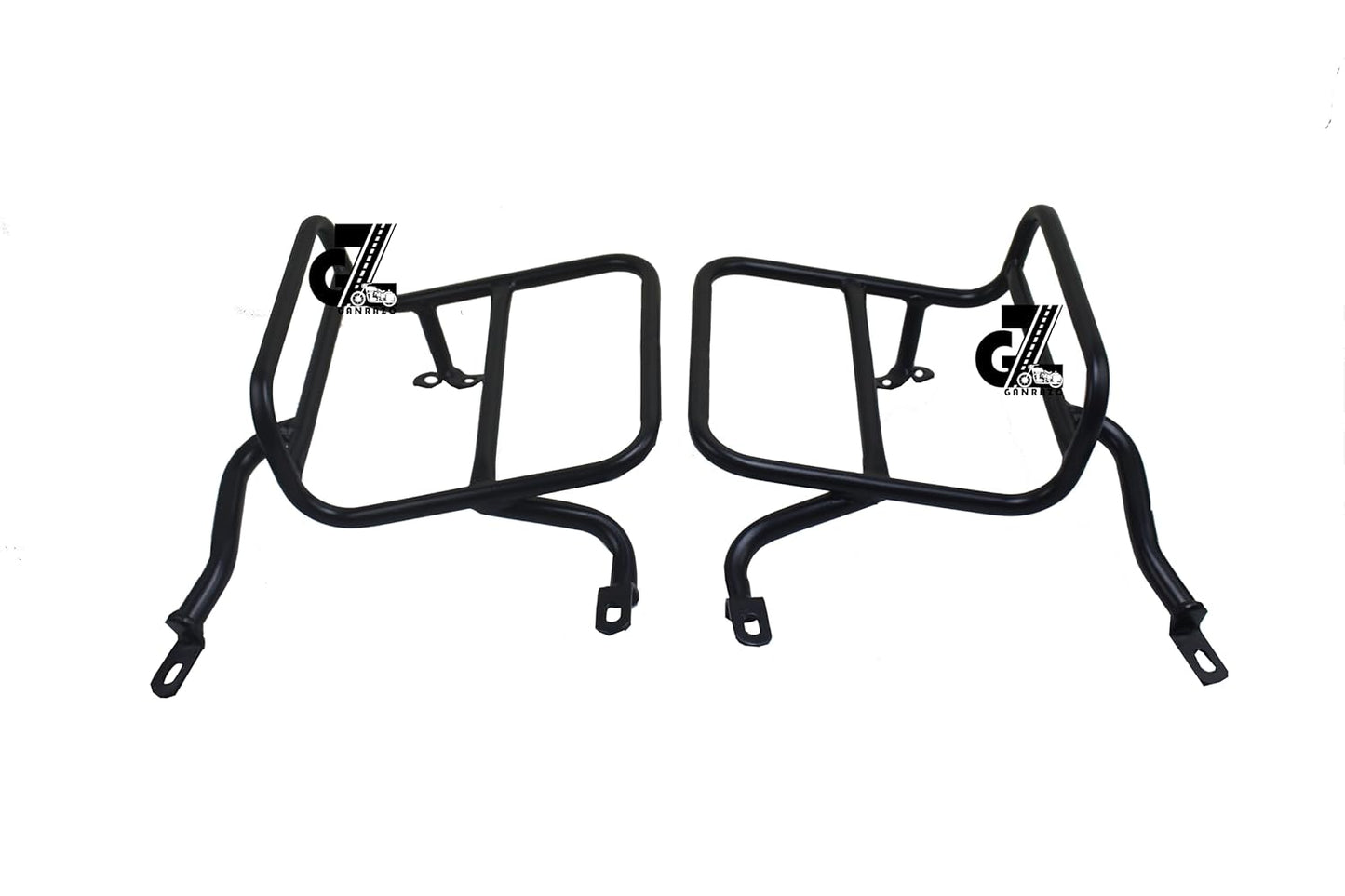 Black Canvas Pannier Bag Pair With Saddle Stay Pair Fit for Royal Enfield Old Classic 350/500