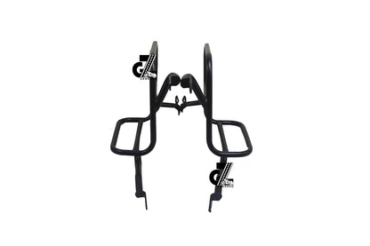 Black Canvas Pannier Bag Pair With Saddle Stay Pair Fit for Royal Enfield Old Classic 350/500