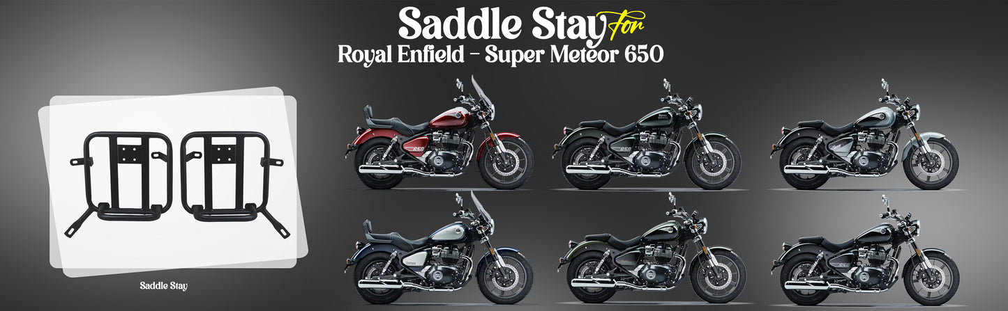 Black Saddle Stay Pair Right & Left Side Fit for Royal Enfield Super Meteor 650