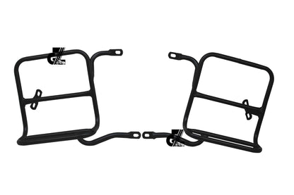 Black Canvas Pannier Bag Pair With Saddle Stay Pair Left & Right Side Fit for Royal Enfield New Classic 350