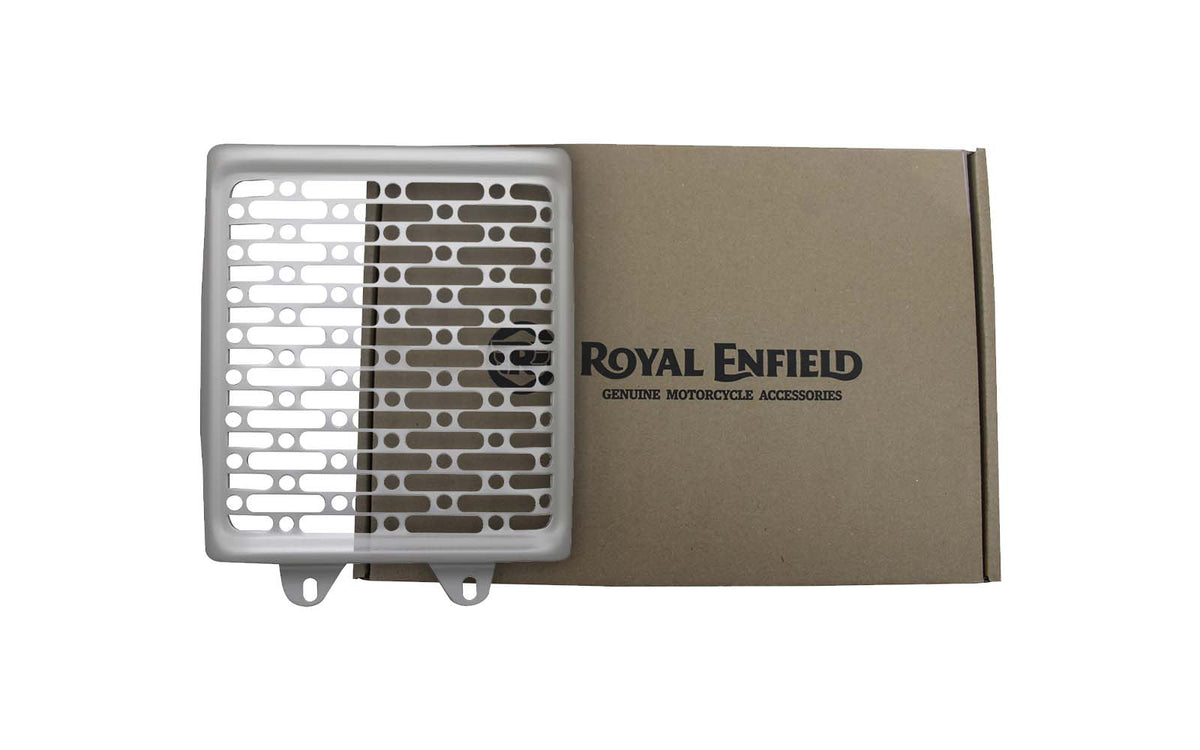 Royal Enfield Silver Oil Cooler Guard - Aluminium