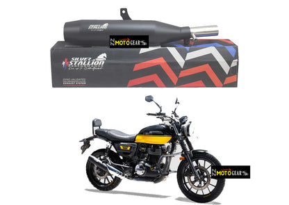 Silver Stallion Performance Drift Matt Black Silencer Exhaust For Honda CB350RS