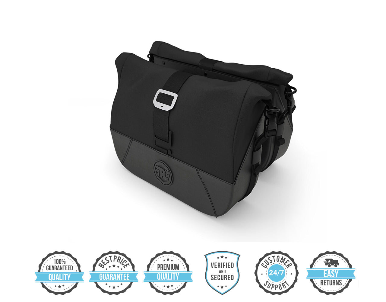 Royal Enfield Black Soft Panniers For Interceptor 650, Continental GT 650