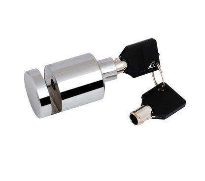 Stainless Steel Heavy Duty Painted Finish Disc Brake Anti Theft 7mm Pin Wheel Locking Security Lock for Bike and Motorcycle (Chrome)
