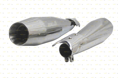 Silver Stallion Performance Silencer Exhaust Silver For Interceptor & Continental GT 650 TWIN