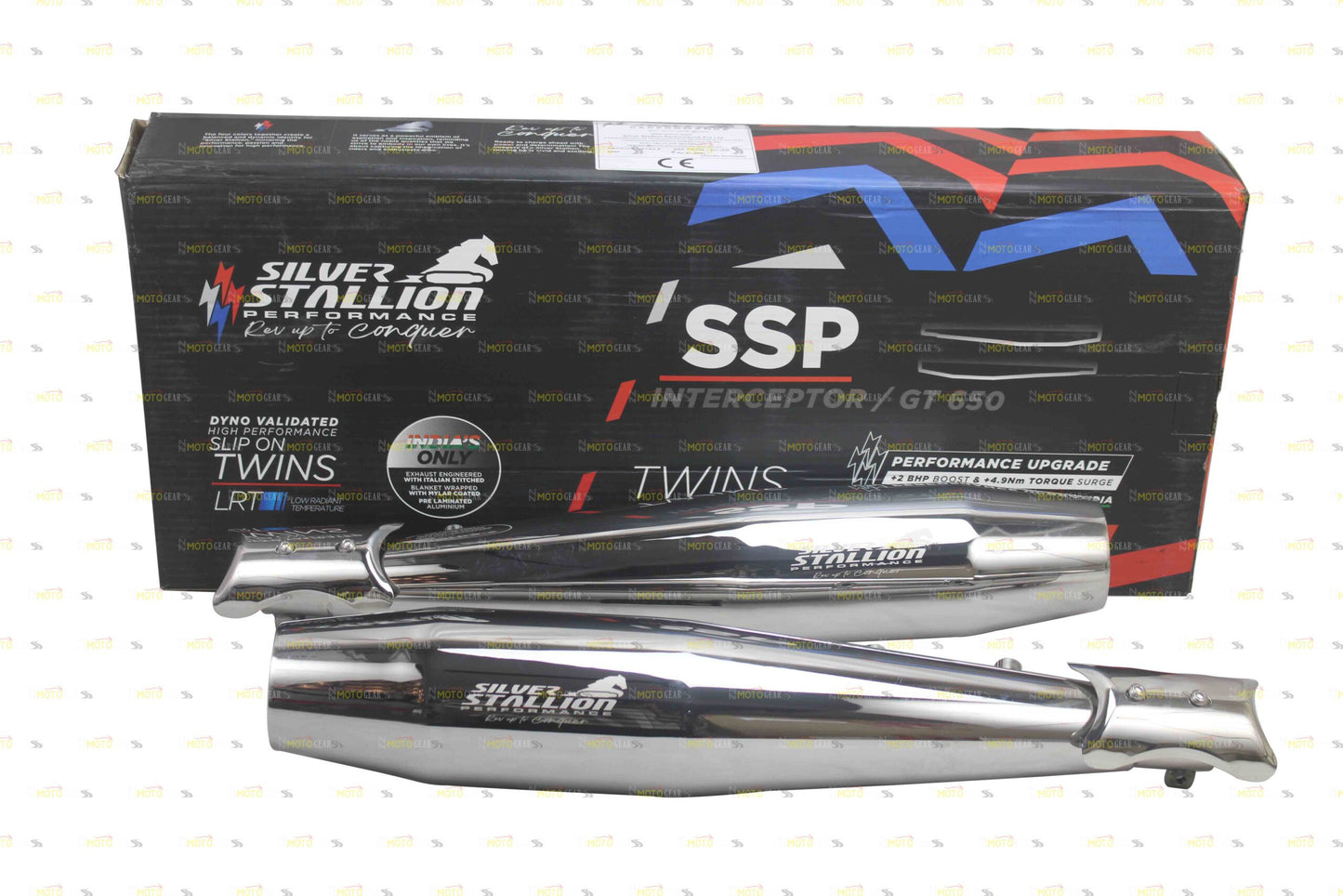 Silver Stallion Performance Silencer Exhaust Silver For Interceptor & Continental GT 650 TWIN