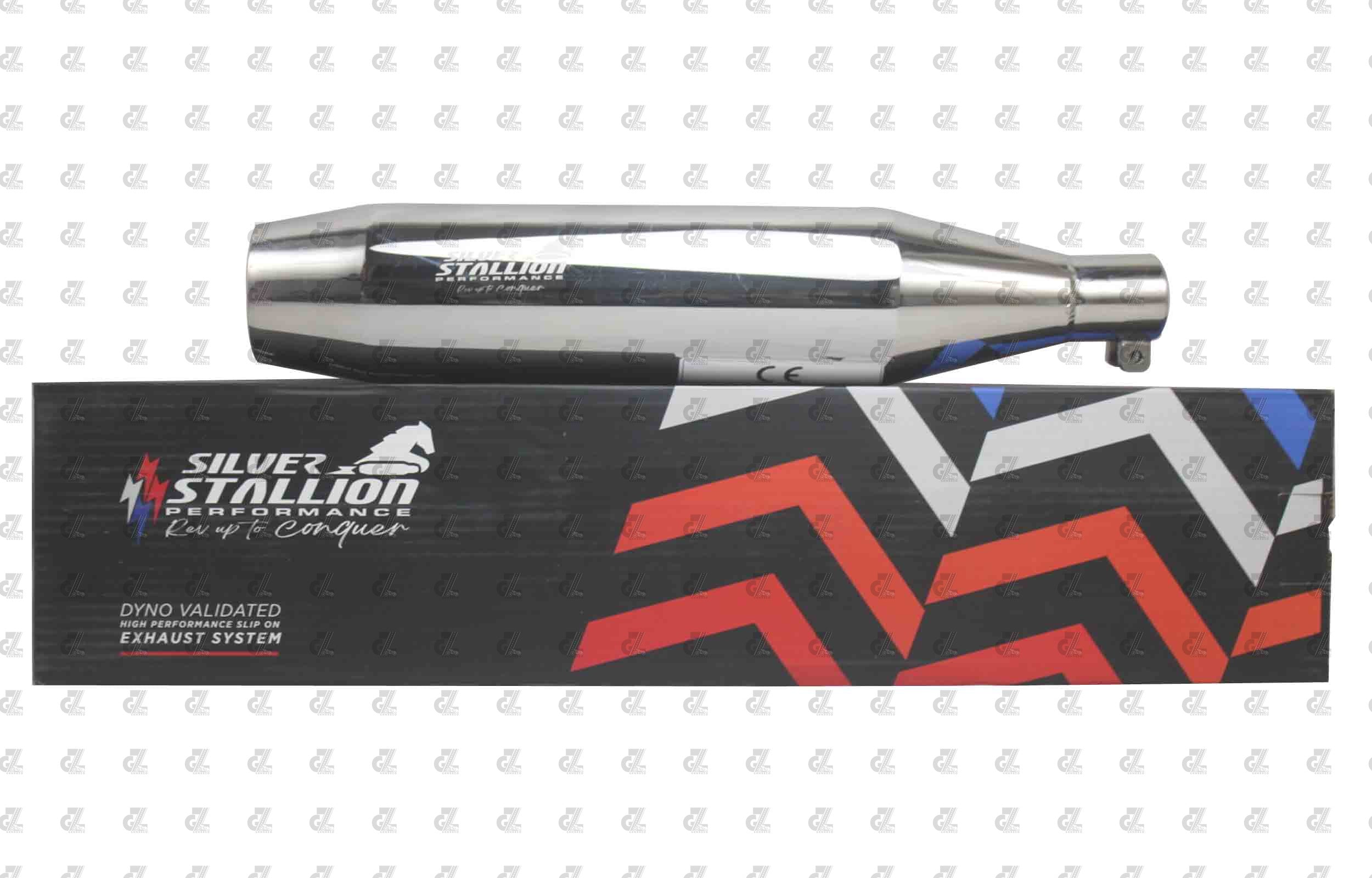 Silver Stallion Performance Drift Silencer Exhaust Silver For Honda H'ness CB350