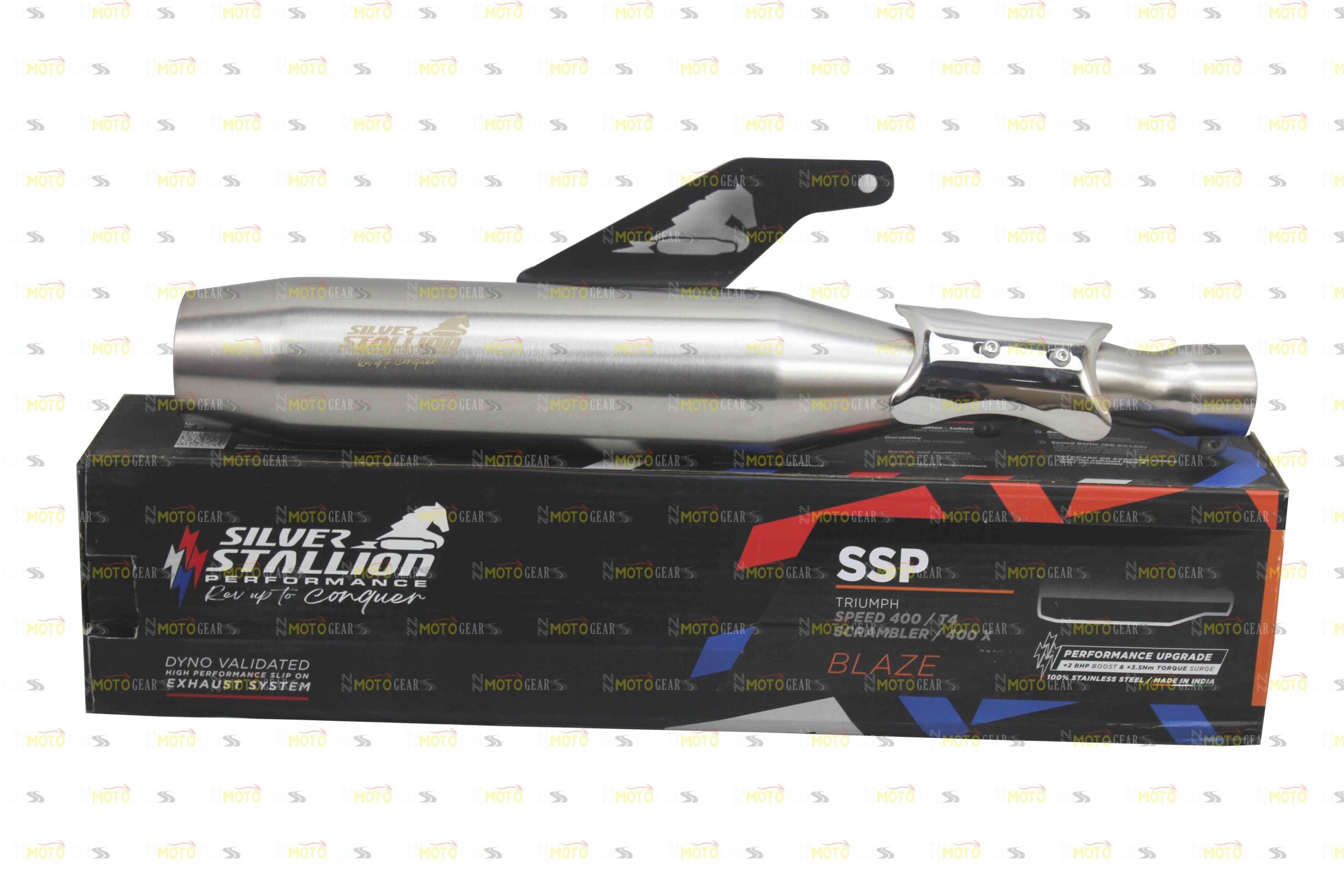 Silver Stallion Performance Silencer Exhaust Silver For Triumph speed & Scrambler 400x