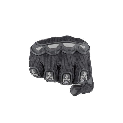 Steelbird Polyester Full Finger Bike Riding Gloves With Touch Screen Sensitivity At Thumb & Index Finger, Protective Off-Road Motorbike Racing Black & Grey