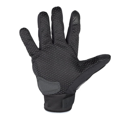 Steelbird Polyester Full Finger Bike Riding Gloves With Touch Screen Sensitivity At Thumb & Index Finger, Protective Off-Road Motorbike Racing Black & Grey