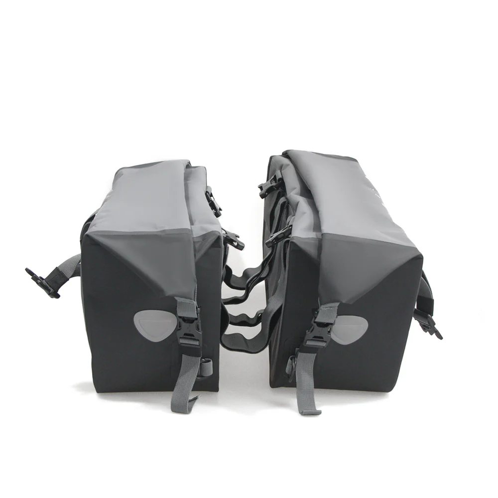 Okami Stinger 40L IPX6 Waterproof Motorcycle Saddle Bag (Grey)