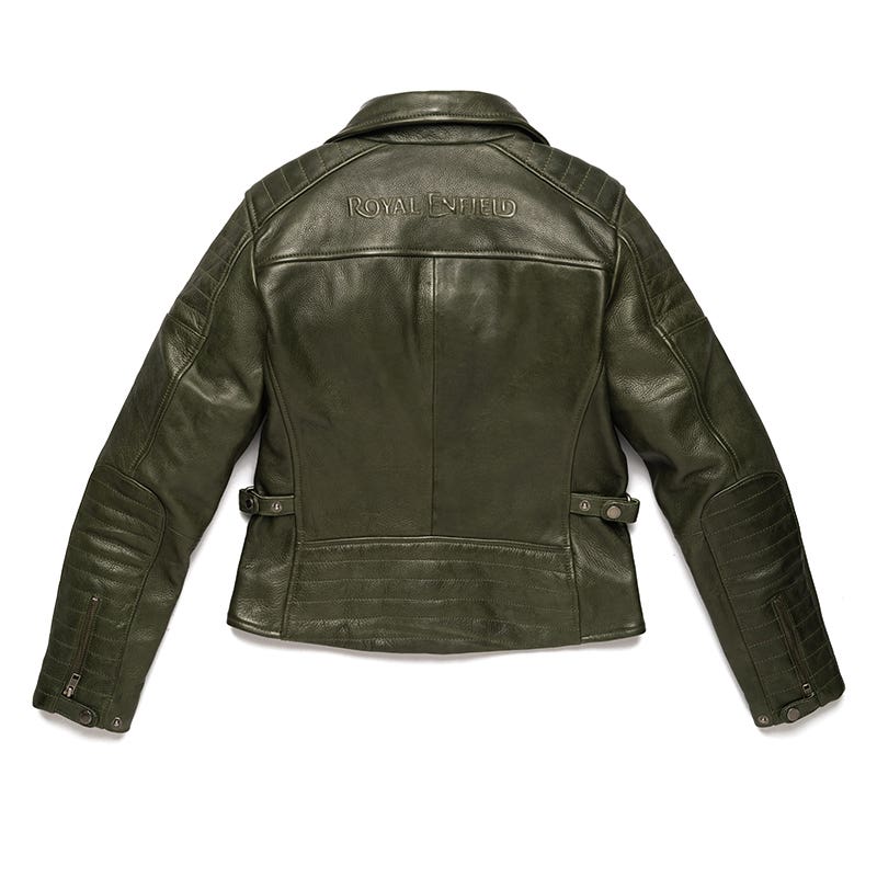 ROYAL ENFIELD THE WILD ONE LEATHER JACKET OLIVE
