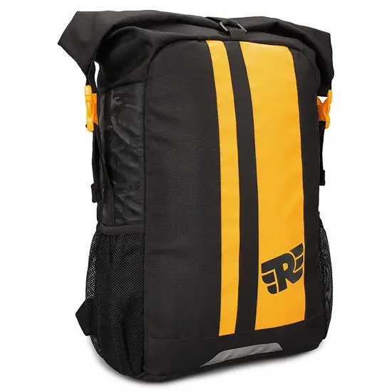 ROYAL ENFIELD THIK & THIN STRIPES ROLL TOP BACKPACK YELLOW