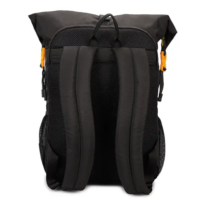 ROYAL ENFIELD THIK & THIN STRIPES ROLL TOP BACKPACK YELLOW