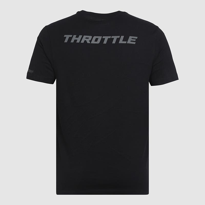 ROYAL ENFIELD THROTTLE REFLECTIVE T SHIRT BLACK