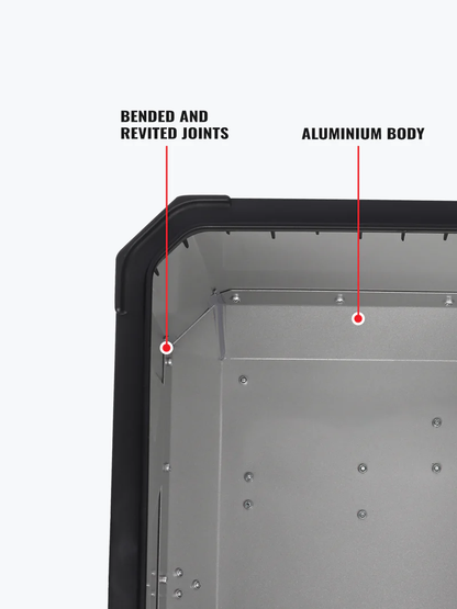 Jb Racing Top Box 45L Black Premium With Back Rest Pad For All Motercycle