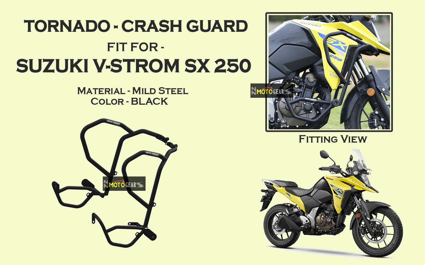 MOTO TORQUE TORNADO CRASH GUARD v2.0 For Suzuki V-STROM SX 250