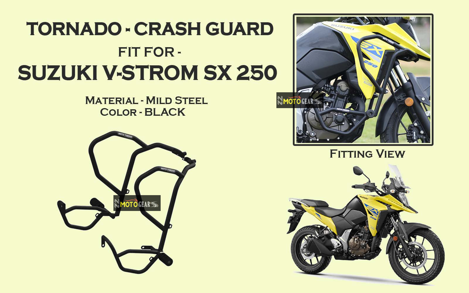 MOTO TORQUE TORNADO CRASH GUARD v2.0 For Suzuki V-STROM SX 250
