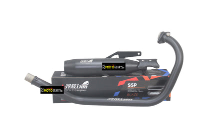 Silver Stallion Performance Silencer Exhaust Blaze Full System Black For Triumph Speed 400