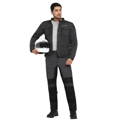ROYAL ENFIELD TSO KAR RIDING TROUSERS BLACK & GREY
