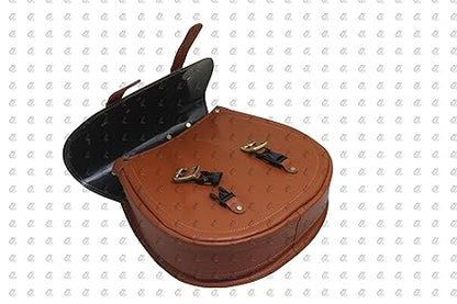 Genuine Leather Saddle Bag with Saddle Stay Pair for All Super Meteor 650