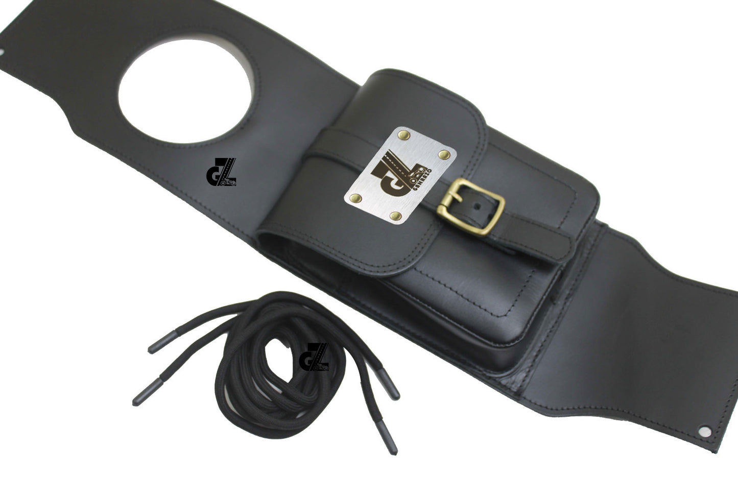 Genuine Leather Tank Strap Bag Compatible with Royal Enfield Continental GT & Interceptor 650