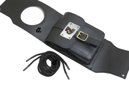Genuine Leather Tank Strap Bag Compatible with Royal Enfield Continental GT & Interceptor 650