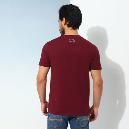 ROYAL ENFIELD URBAN EDGE T SHIRT BURGUNDY