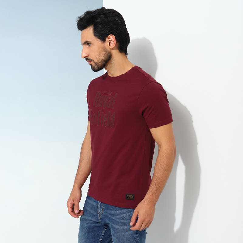 ROYAL ENFIELD URBAN EDGE T SHIRT BURGUNDY