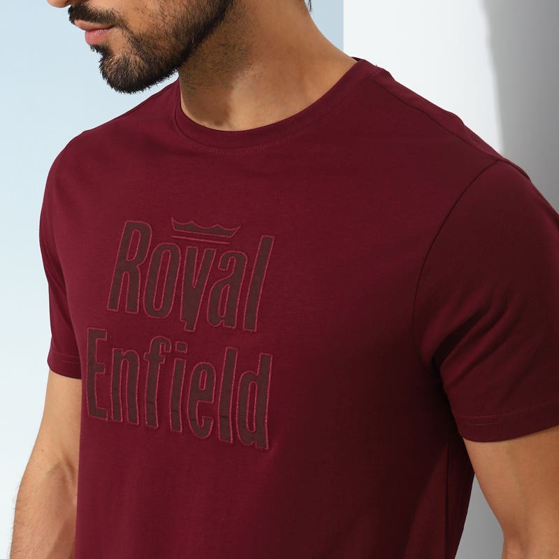 ROYAL ENFIELD URBAN EDGE T SHIRT BURGUNDY