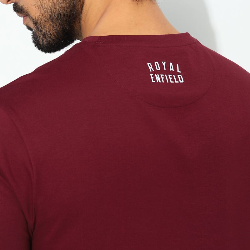ROYAL ENFIELD URBAN EDGE T SHIRT BURGUNDY