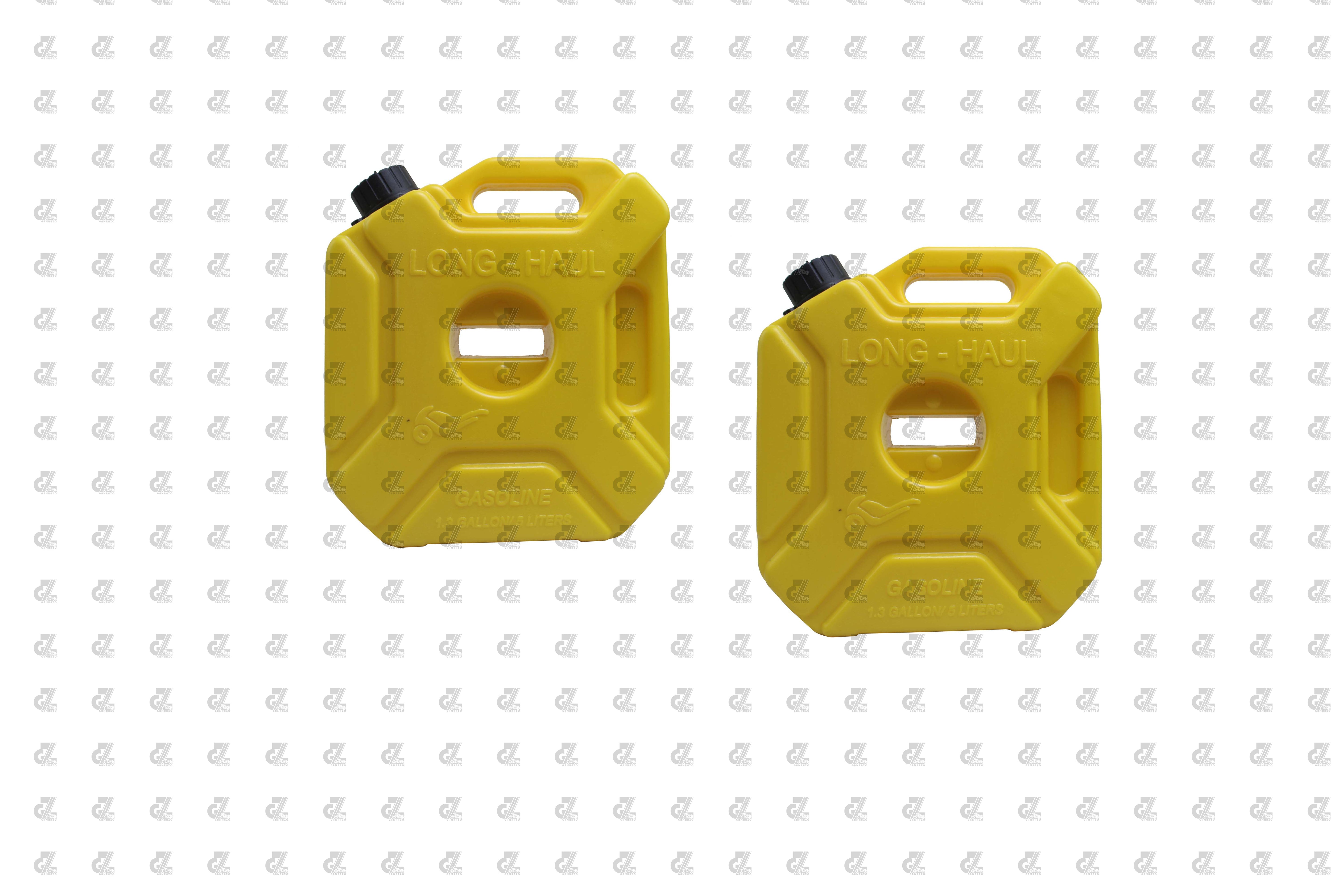 Universal 5 Liter Fuel Jerry Can With Clamp and Cap 1 Pair Yellow For Universal Motorcycle Fuel Container Heavy Duty construction for Petrol/diesel/kerosene Storage