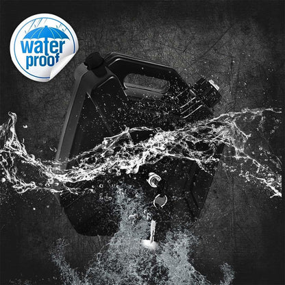 Universal 5 Liter Fuel Jerry Can 1 Pair Black For Universal Motorcycle Fuel Container Heavy Duty construction for Petrol/diesel/kerosene Storage