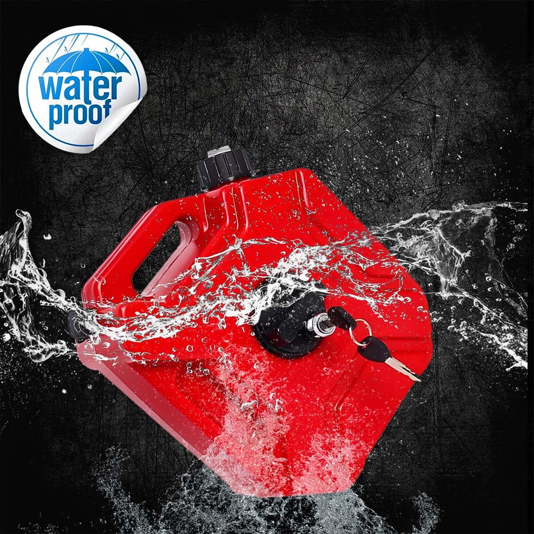 Universal 5 Liter Fuel Jerry Can Red For Universal Motorcycle Fuel Container Heavy Duty construction for Petrol/diesel/kerosene Storage