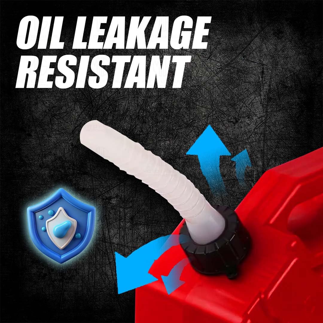Universal 5 Liter Fuel Jerry Can Red For Universal Motorcycle Fuel Container Heavy Duty construction for Petrol/diesel/kerosene Storage