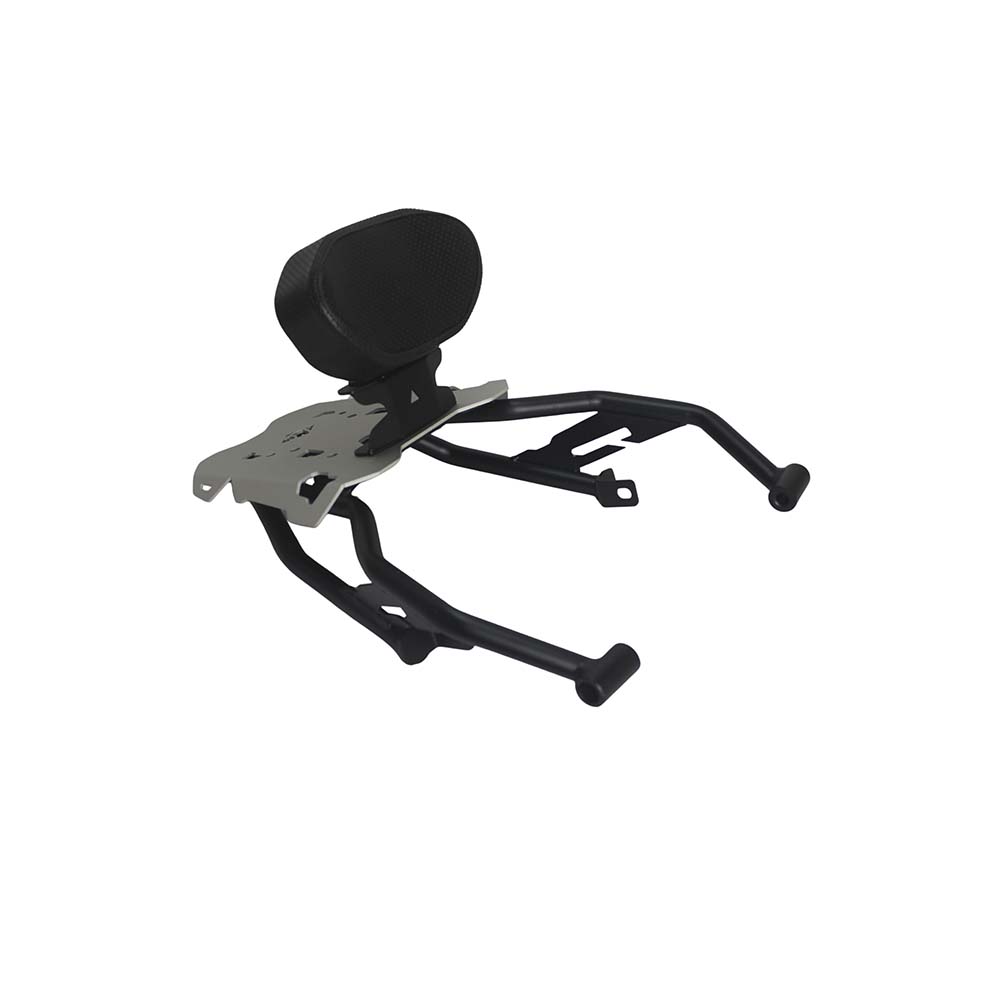 Legundary Gopher Luggage Carrier Black and Silver With Backrest For Hero Xpulse 210